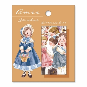 Amie Classical Girl Flake Sticker tiny fiber