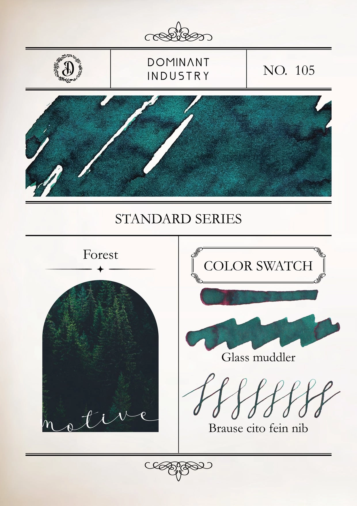 waterproof deluxe Dominant Industry Standard Ink 25Ml - Forest
