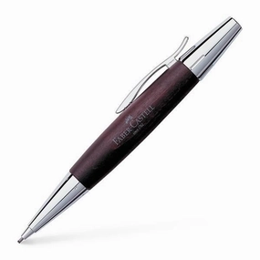 flat classic Faber-Castell Emotion Wood And Polished Chrome Dark Brown Mechanical Pencil