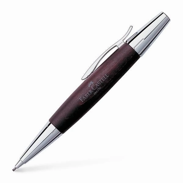 flat classic Faber-Castell Emotion Wood And Polished Chrome Dark Brown Mechanical Pencil