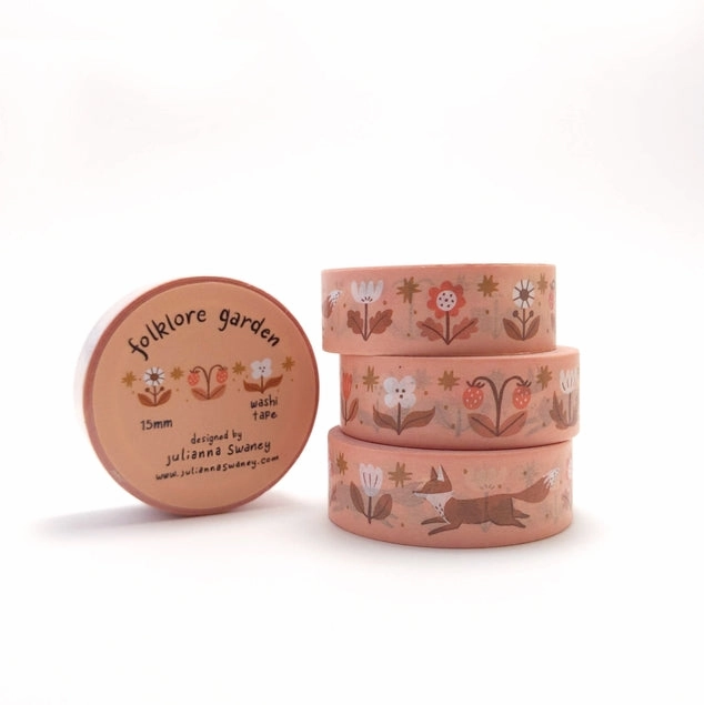 Folklore Garden Washi Tape shiny plastic