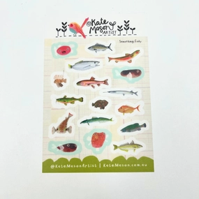 bamboo Kate Mason Sticker Sheet - Something Fishy