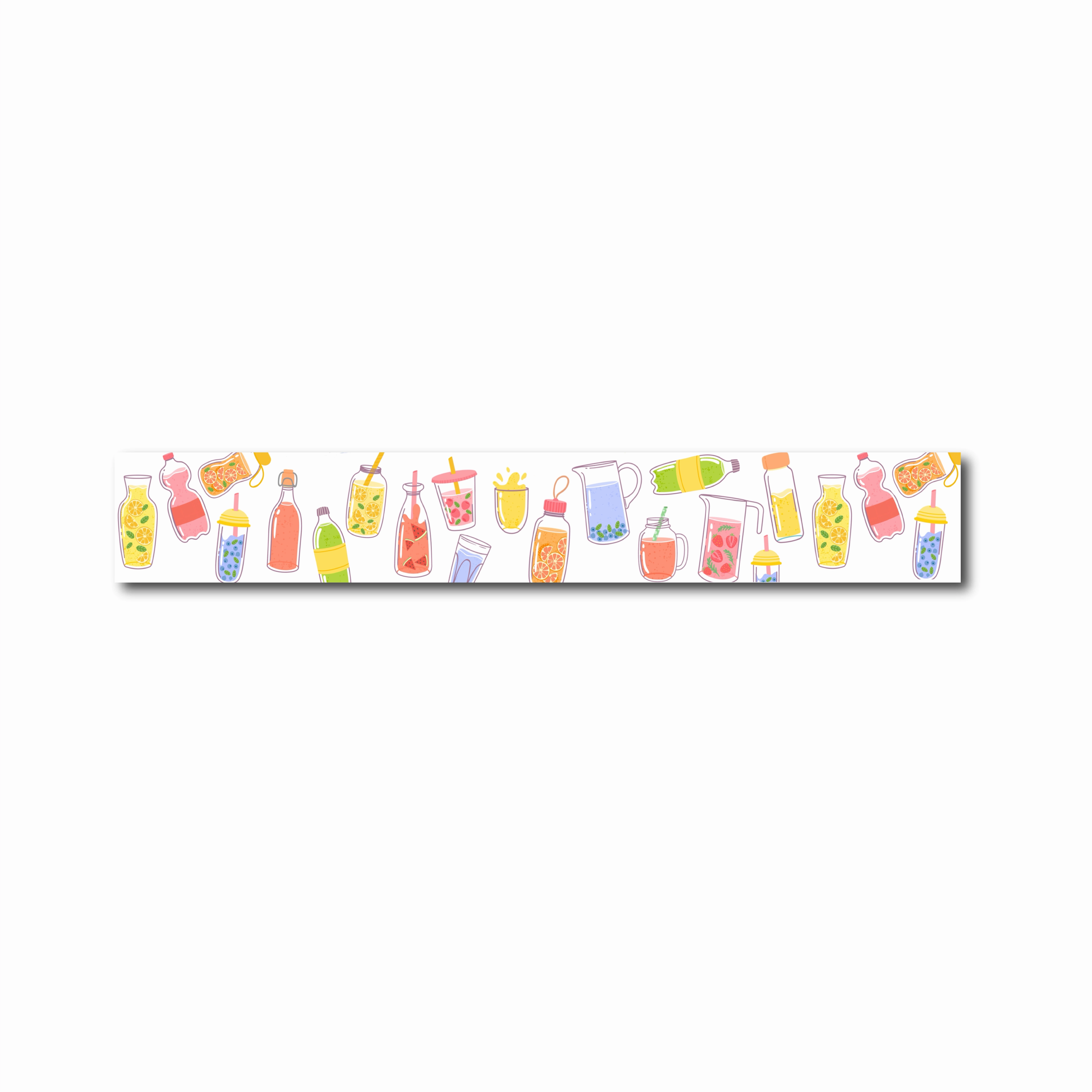 neutral bright Refreshing Drinks Washi Tape