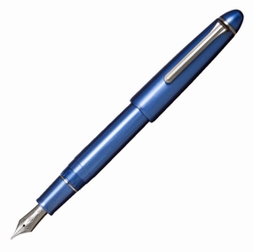 short Sailor 1911 Large Ringless Metallic Simply Blue Fountain Pen