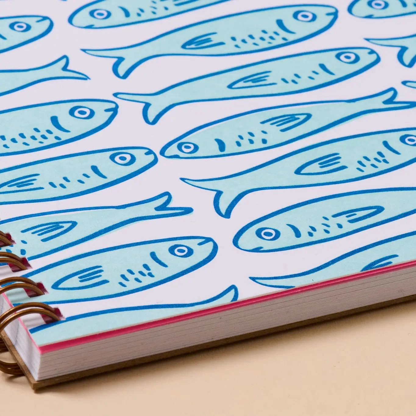 limited ceramic Sardines Spiral Bound Letterpress Notebook