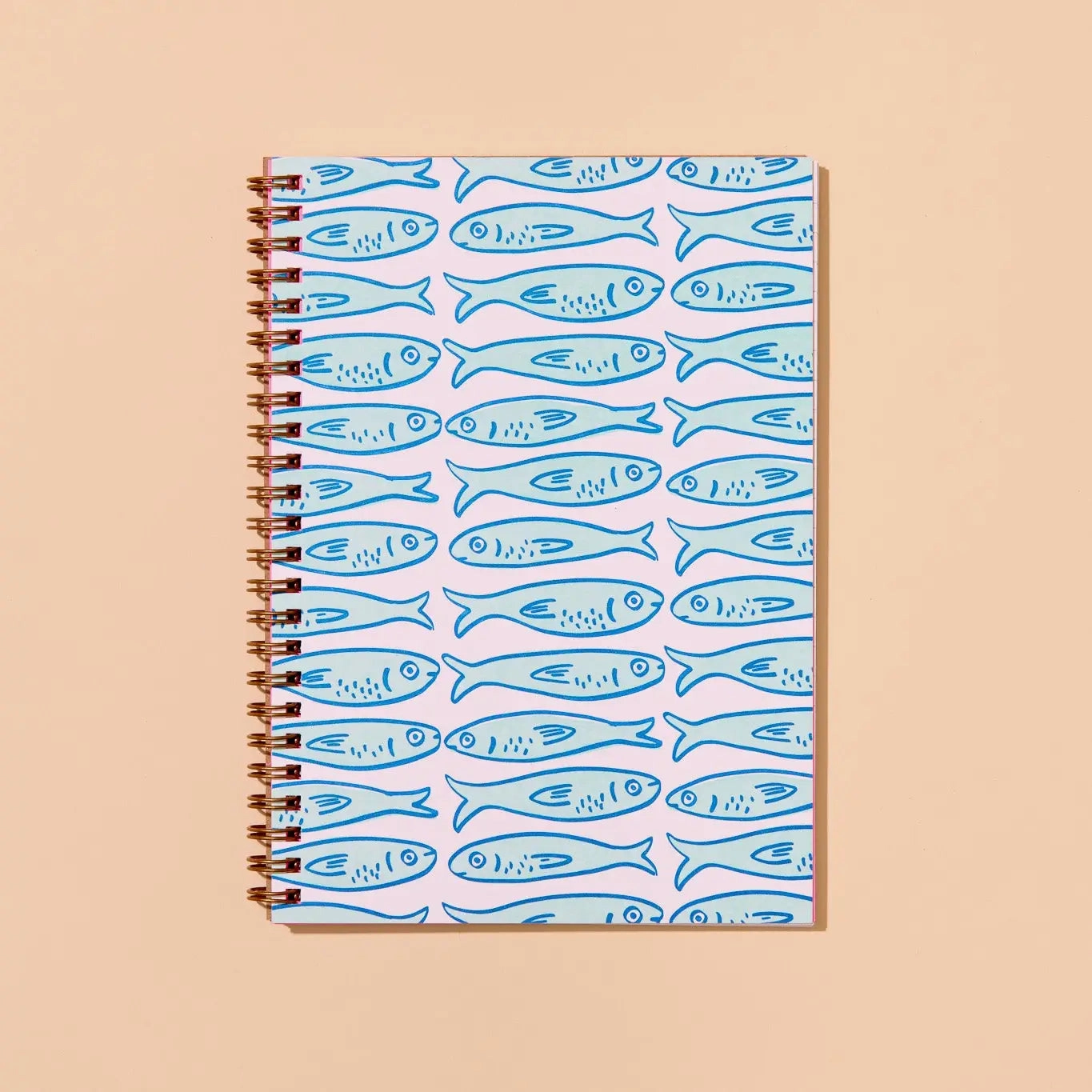 resilient affordable Sardines Spiral Bound Letterpress Notebook