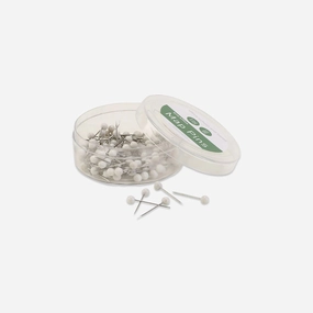 Needle Pins // White vintage glossy