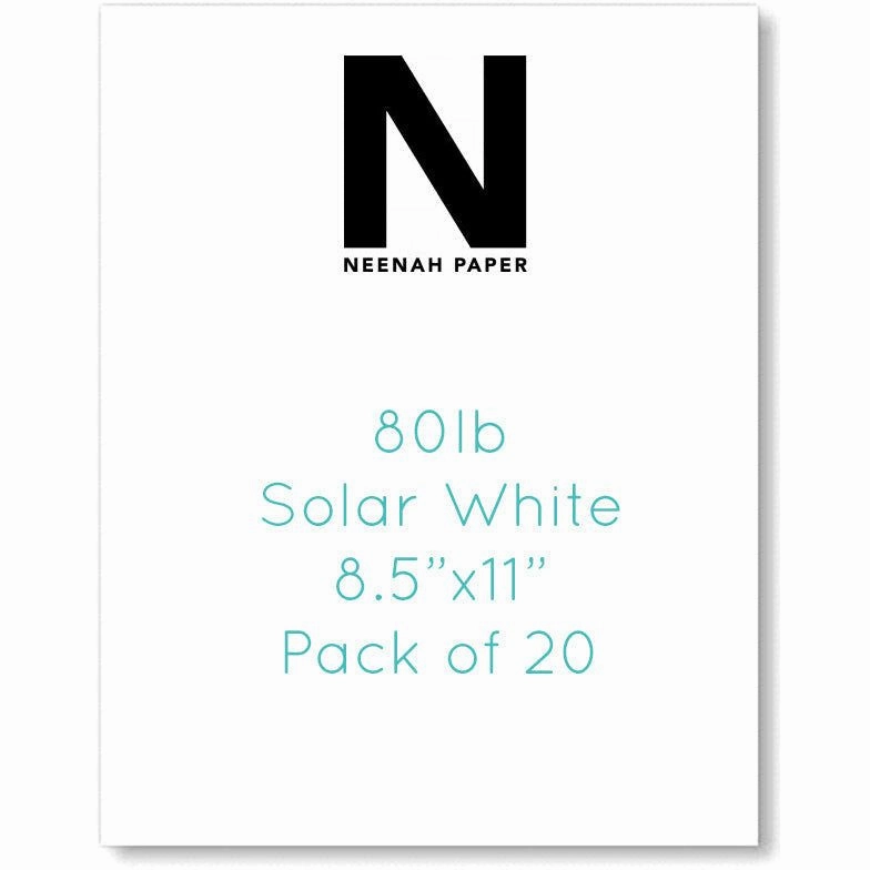 Neenah 80Lb Classic Crest Cardstock 8.5"X11" - 20 Sheets loose recycled
