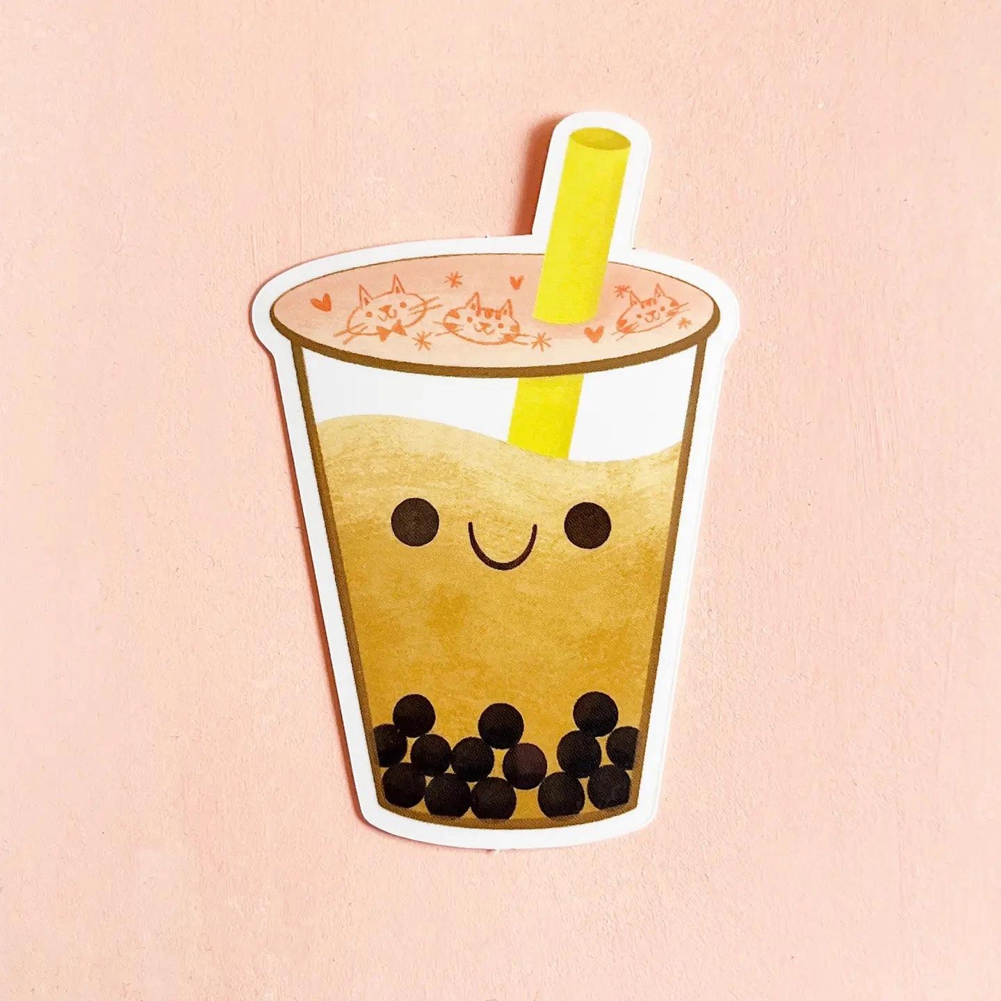 economical versatile Nellie Le Boba Milk Tea Vinyl Sticker