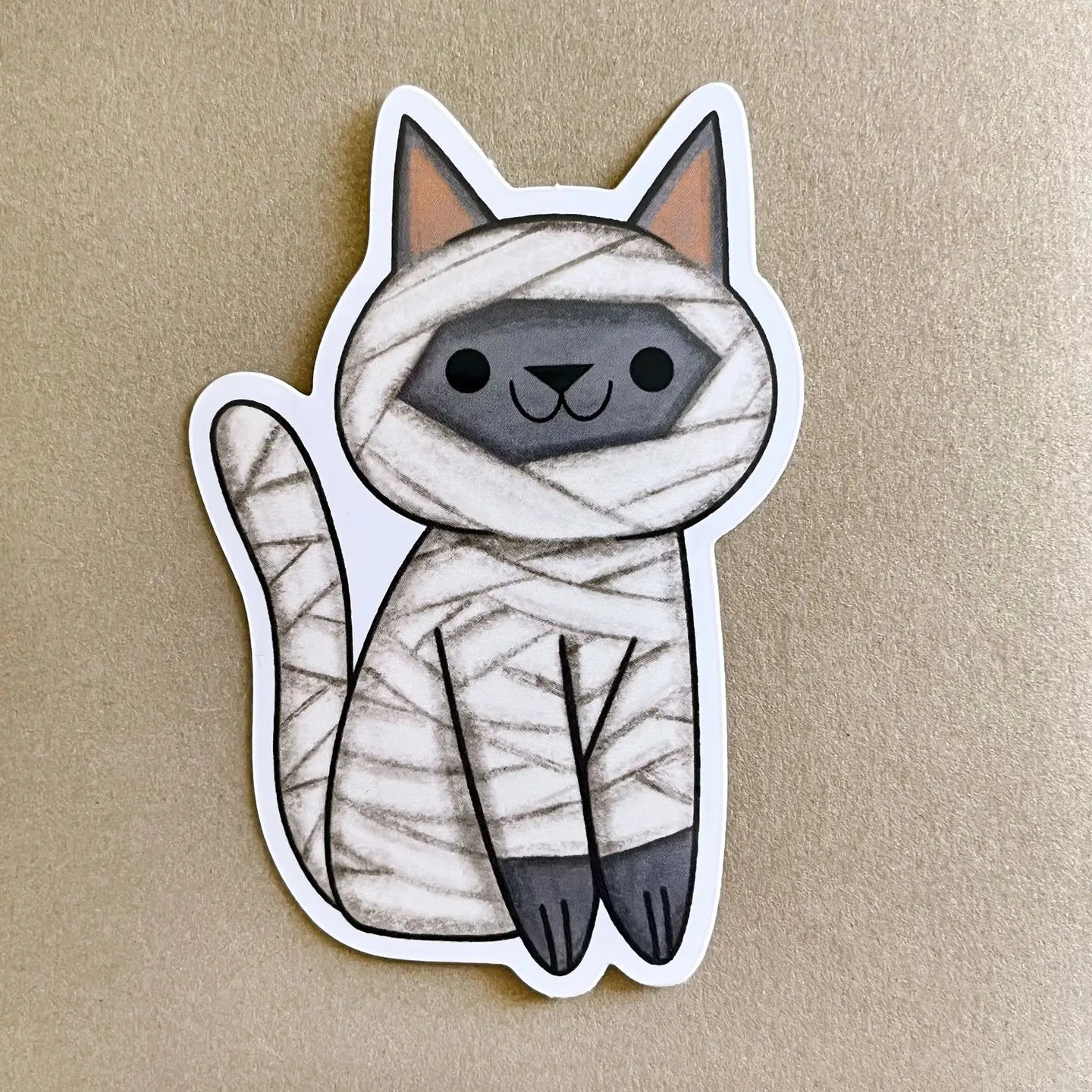 expandable collectible Nellie Le Mummy Cat Halloween Vinyl Sticker