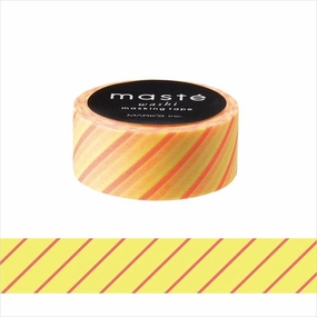 heatproof Neon Light Yellow Stripe Washi Tape Maste