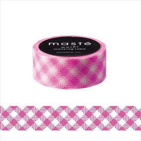 retractable Neon Magenta Check Washi Tape Maste