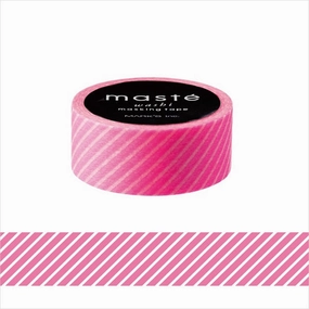 top tiny Neon Pink Stripe Washi Tape Maste