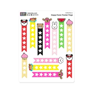 Friendly Faces Flags Planner Stickers soft collectible