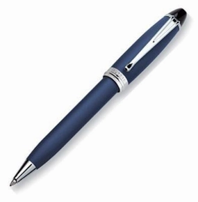 sealed flat Aurora Ipsilon Satin Blue Ballpoint Pen