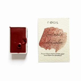 magnetic bold Cadmium Selenium Red - Artist Grade Handmade Honey Based Watercolor Paint Full Pan 3.2Ml