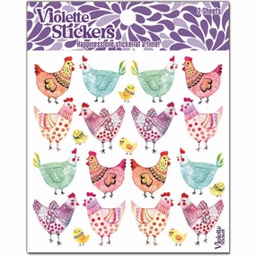 Country Chickens Stickers foldable