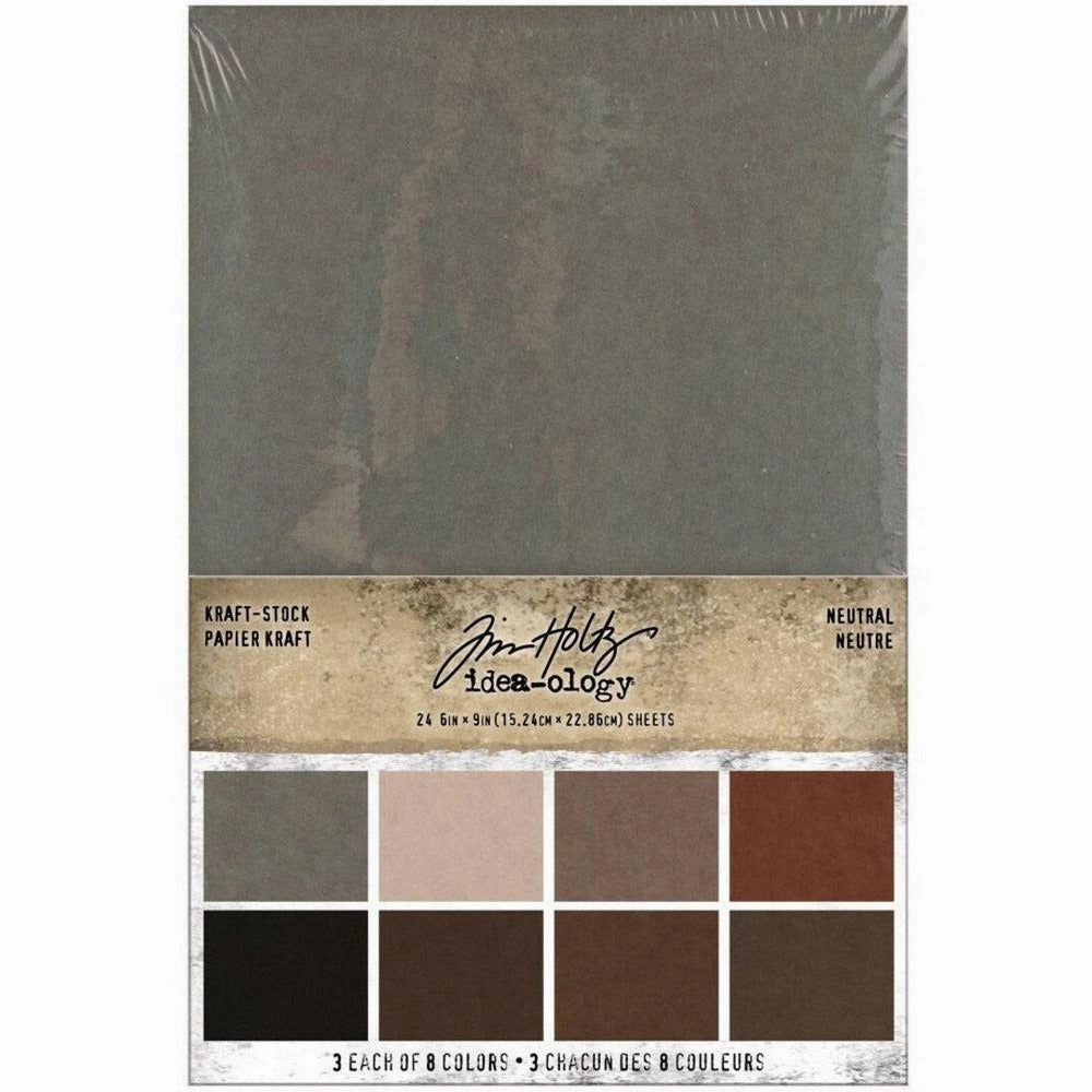 Neutral Kraft Stock By Tim Holtz 6" X 9" - 24/Pkg gift bright