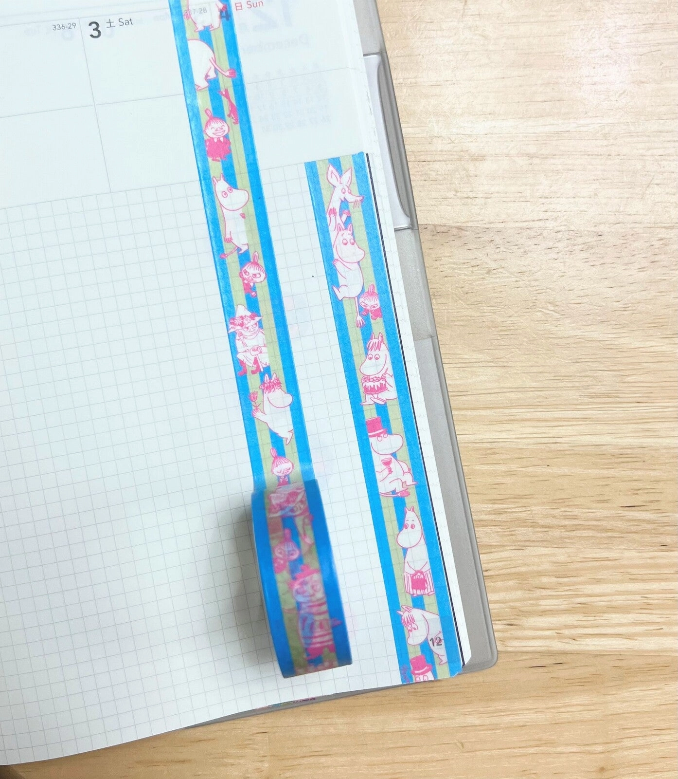 Moomin Washi Tape Blue Border exclusive vegan