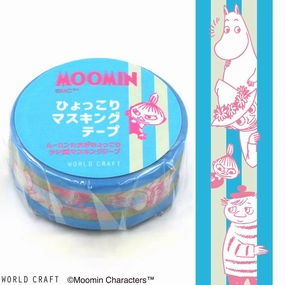 Moomin Washi Tape Blue Border maxi fiber