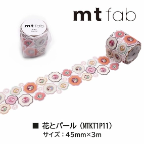 rugged Mt Fab Washi Tape - Flower And Pearl