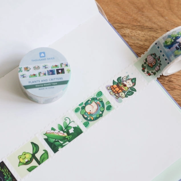 rubber Plants And Critters Stamp Washi Tape