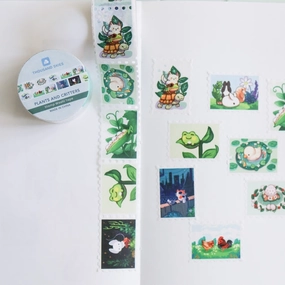 Plants And Critters Stamp Washi Tape vintage bold