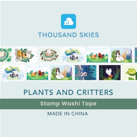 Plants And Critters Stamp Washi Tape premium