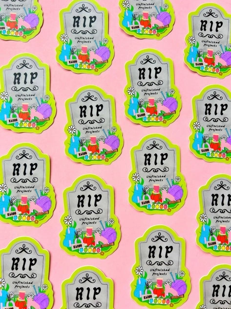 gift R.I.P To My Unfinished Crafts Sticker