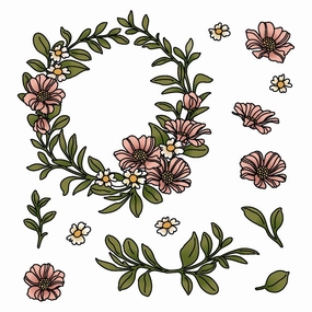 durable Spring Wreath - 5X6 Stamp Set