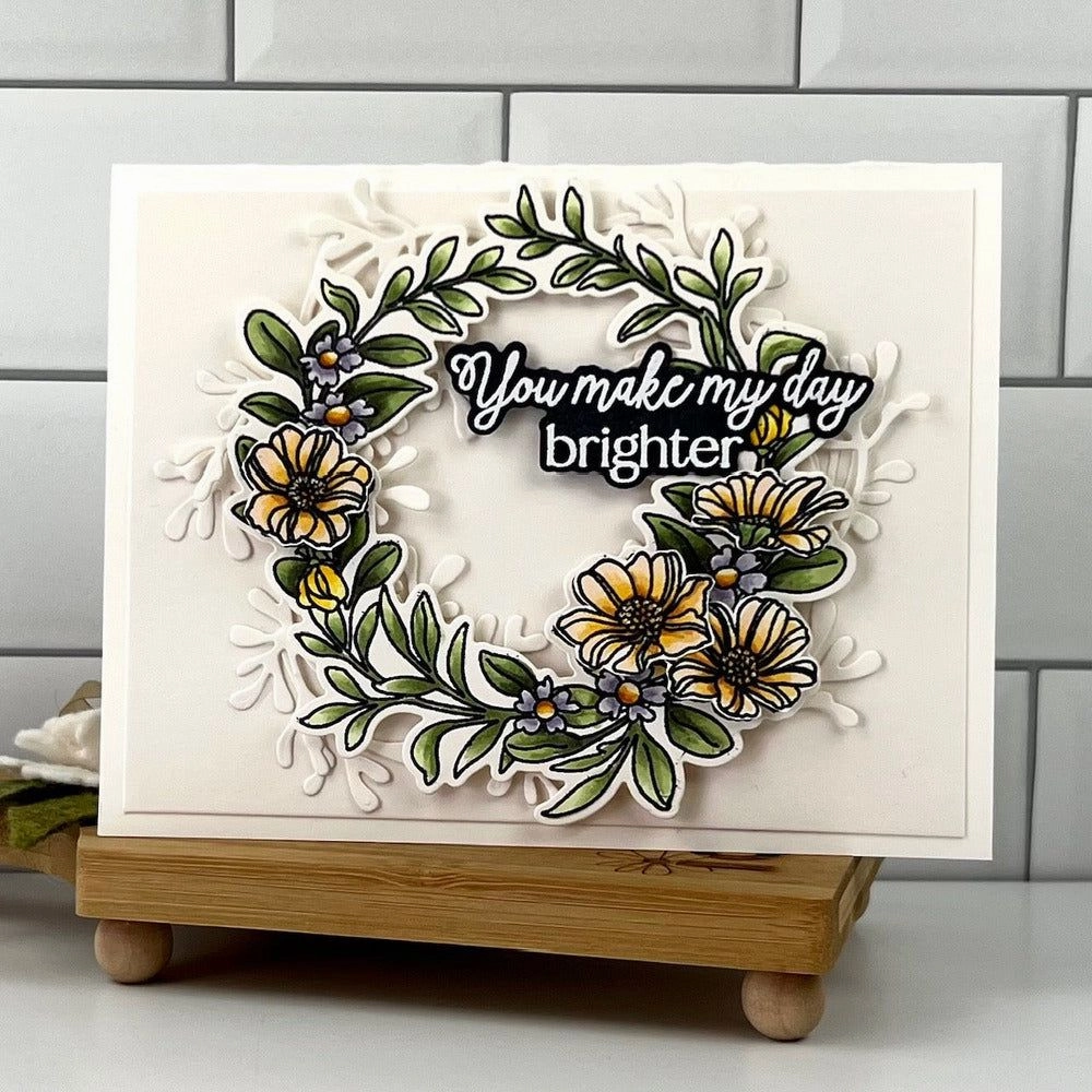 magnetic Spring Wreath - 5X6 Stamp Set
