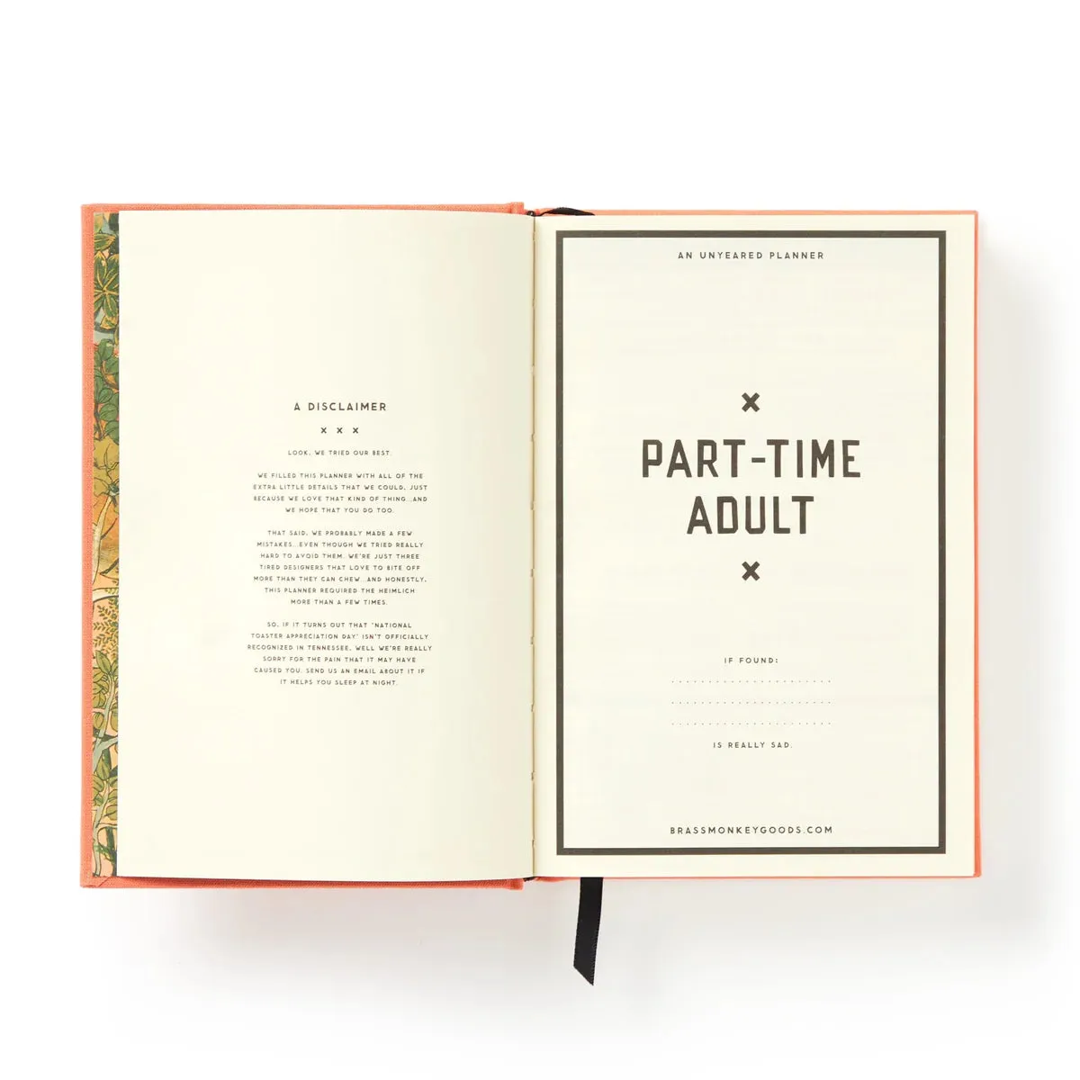 Part-Time Adult Undated Daily Planner automatic bright