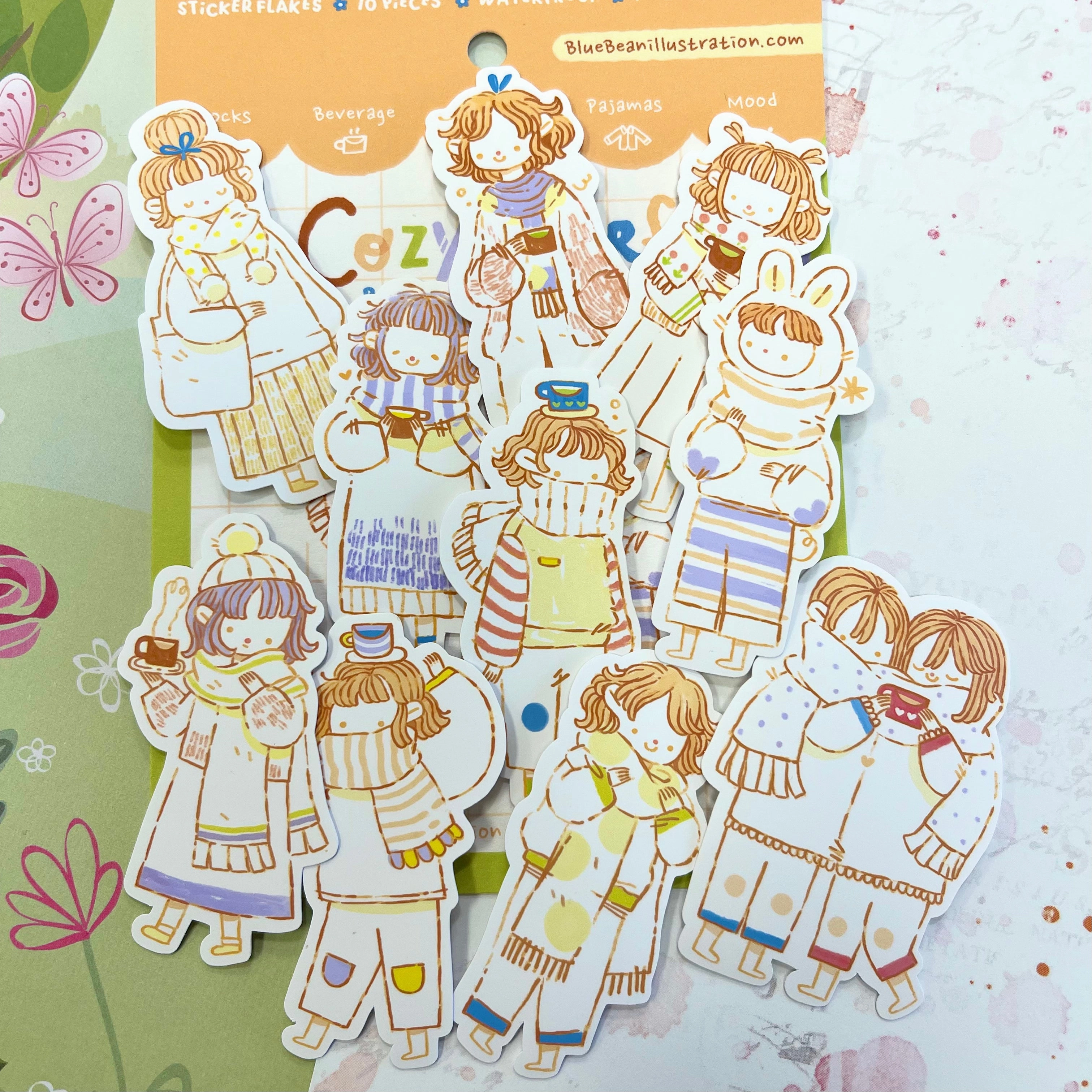 Bluebean Cozy Scarf Sticker Pack everyday