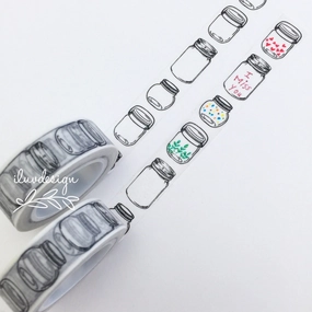 narrow Mason Jar Washi Tape