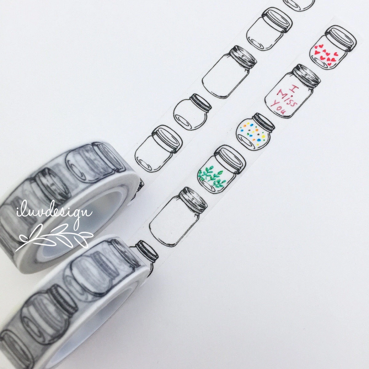 narrow Mason Jar Washi Tape