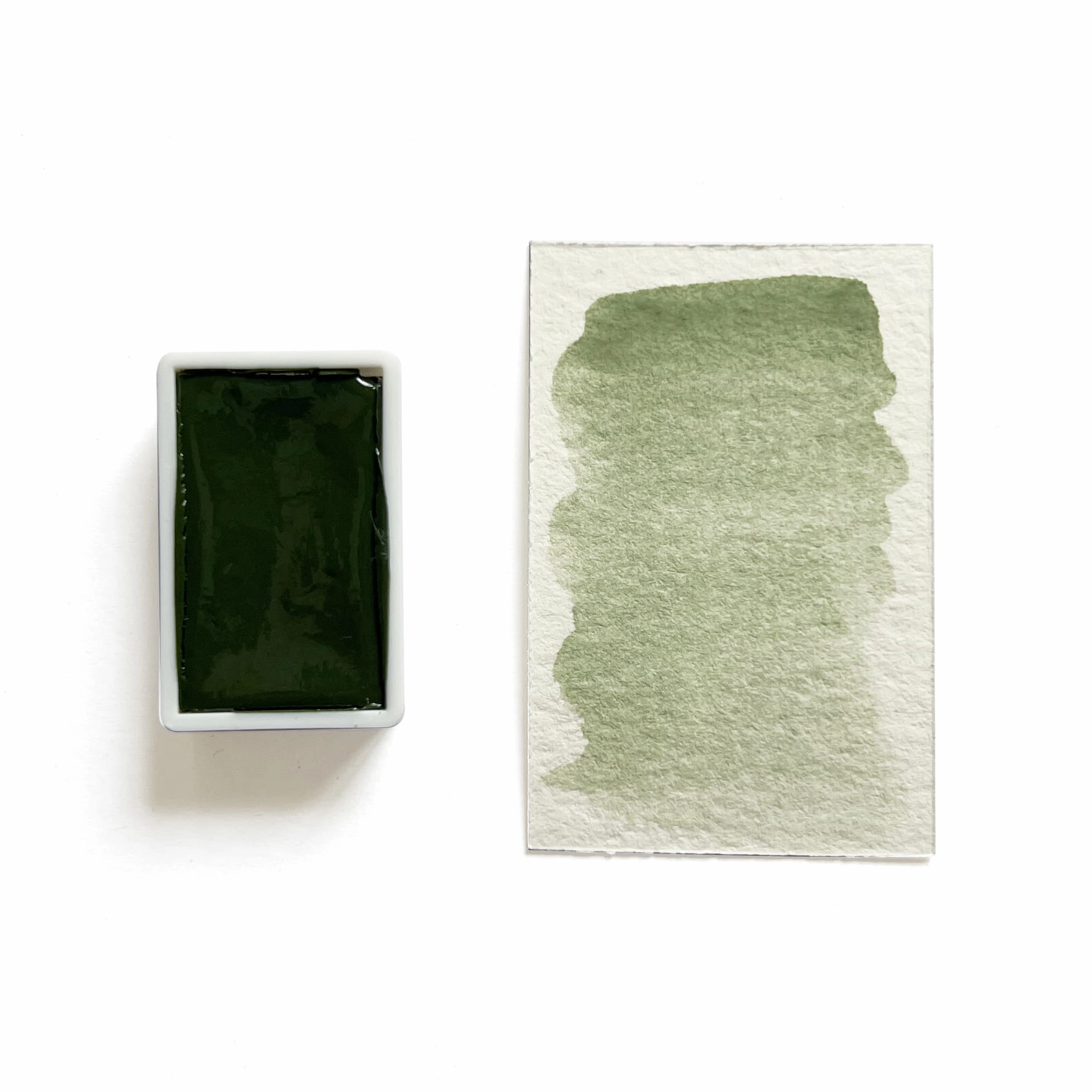 (New) Green Agate (Mineral) - Artist Grade Handmade Honey Based Watercolor Paint Full Pan 3.2Ml reliable
