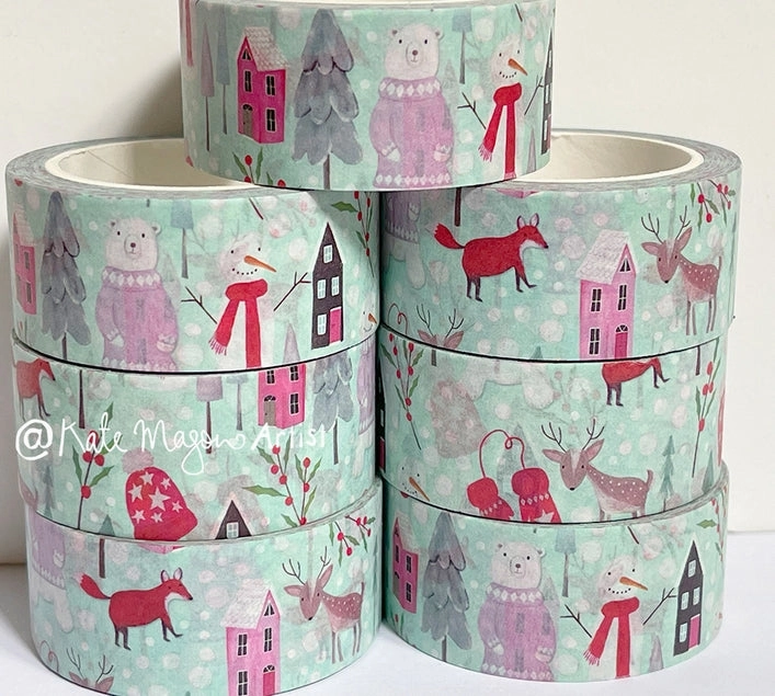 Nordic Winter Washi Tape thin premium