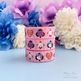 Pink Wonderland Washi Tape leather