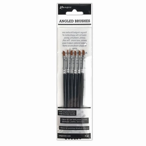essential colorful Ranger Angled Brushes 6 Pc