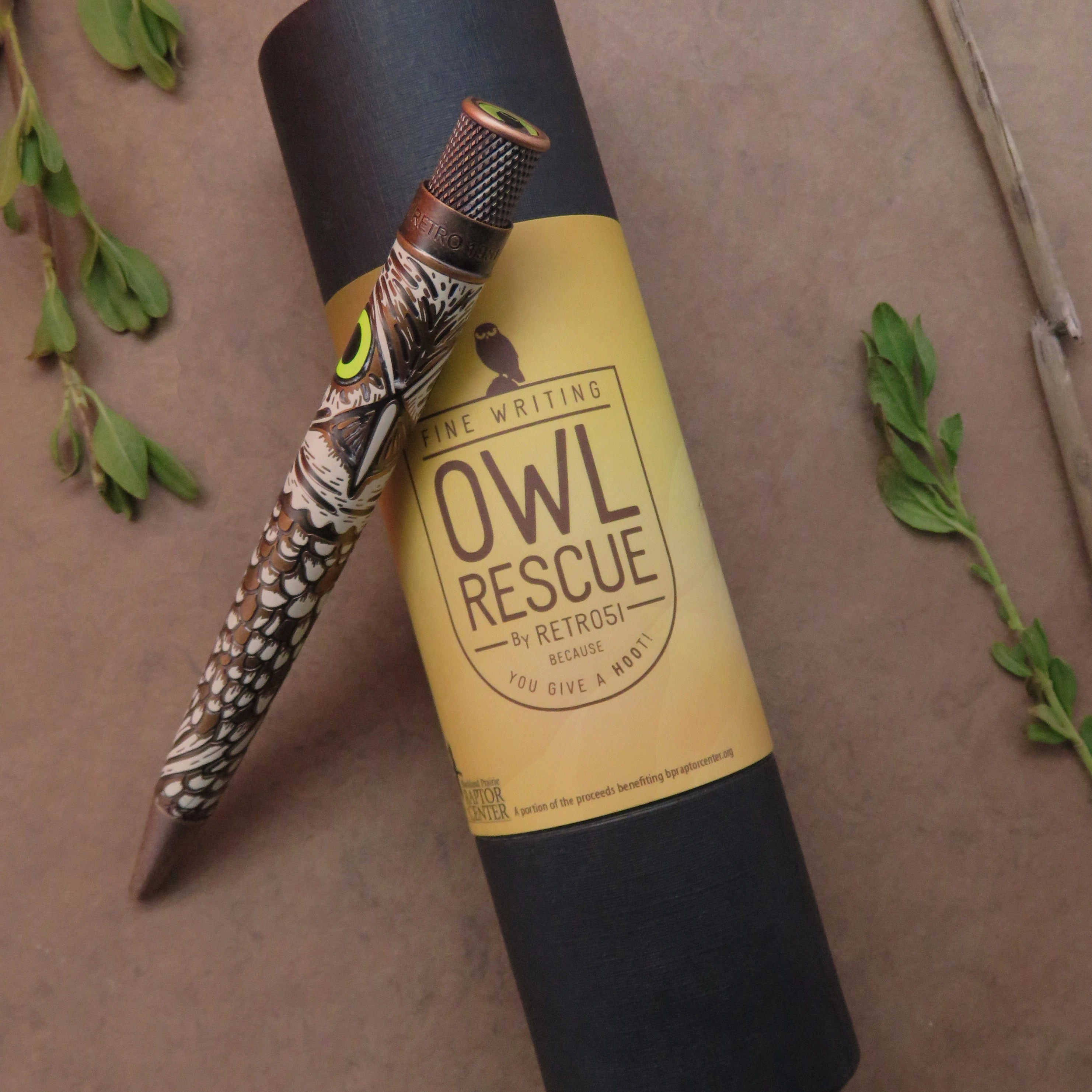 Retro 1951 Tornado Owl Rescue Rollerball Pen valuable manual