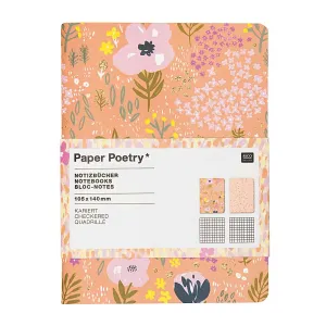 colorful single Paper Poetry Pink Craft A6 Notebook - Grid