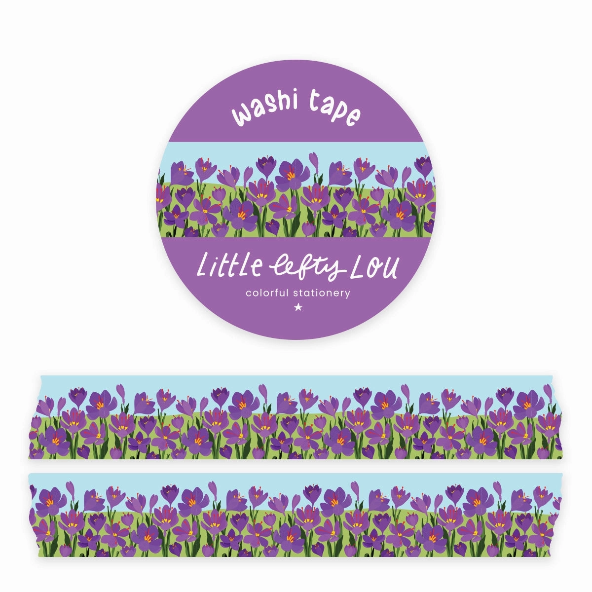 short trendy Crocus Border Washi Tape