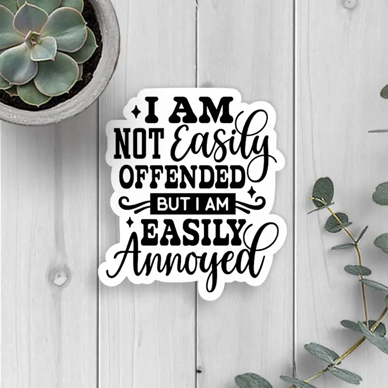 bulk flexible Easily Offended Vinyl Sticker