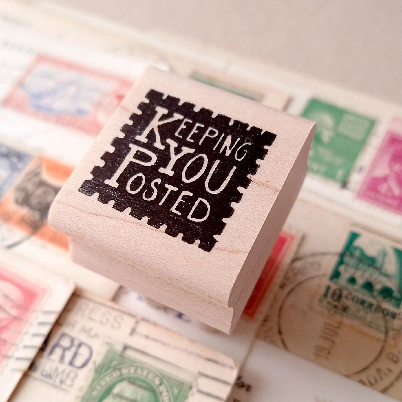 limited Keeping You Posted Rubber Stamp