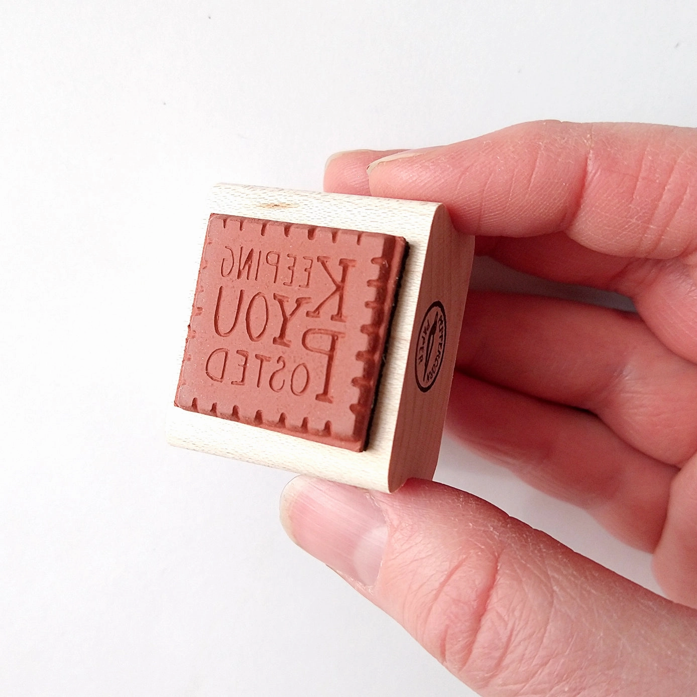 classic Keeping You Posted Rubber Stamp