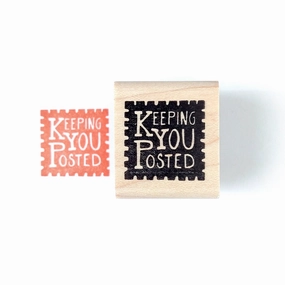 Keeping You Posted Rubber Stamp bright classic