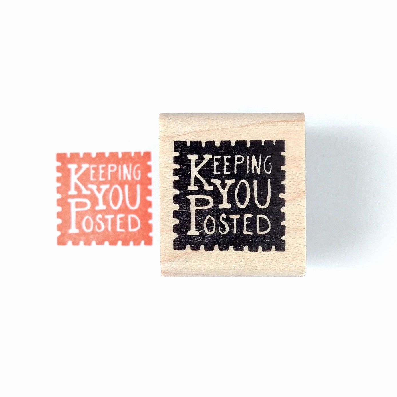 Keeping You Posted Rubber Stamp bright classic