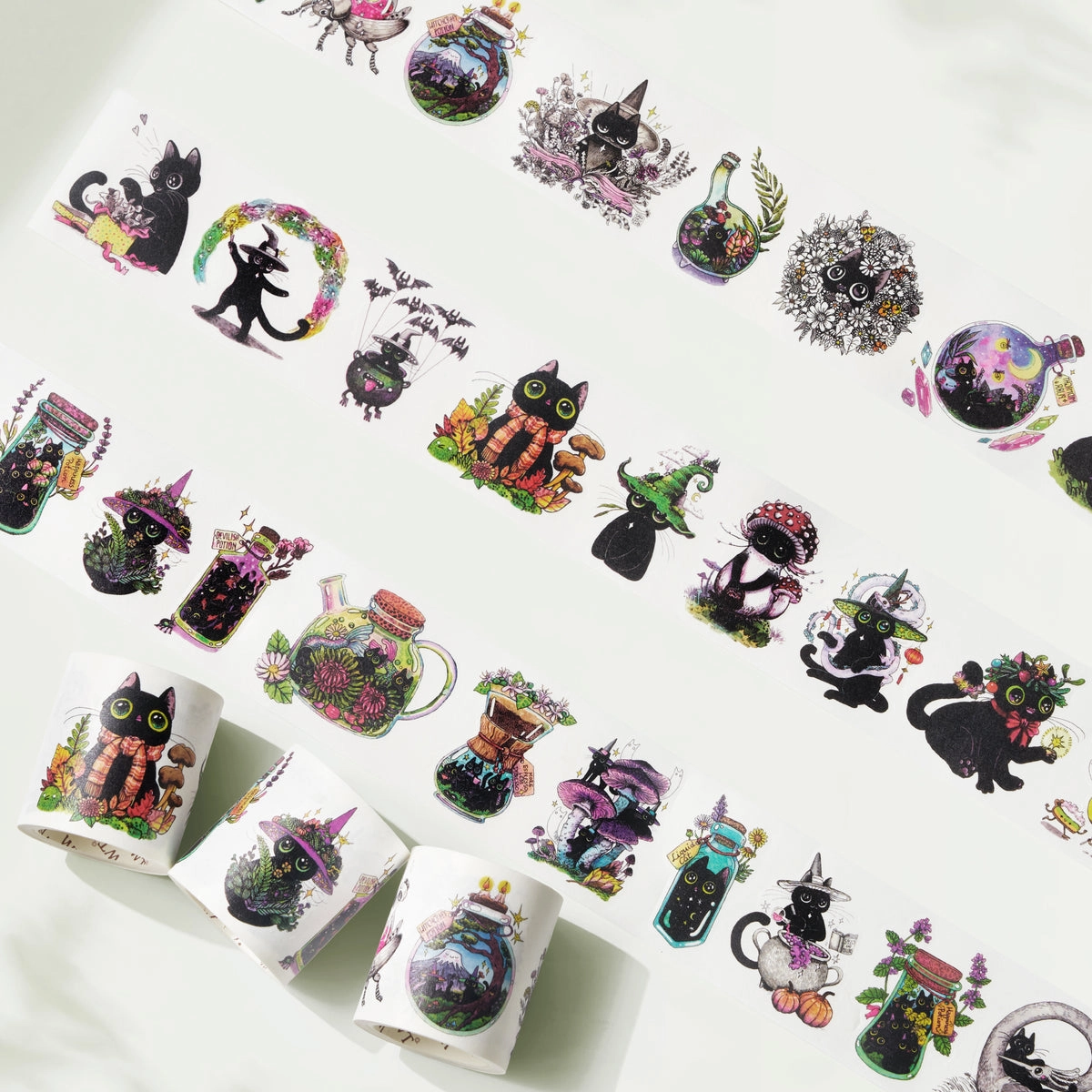 exclusive Midnight Mischief Washi Tape Sticker Set