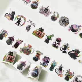 exclusive Midnight Mischief Washi Tape Sticker Set