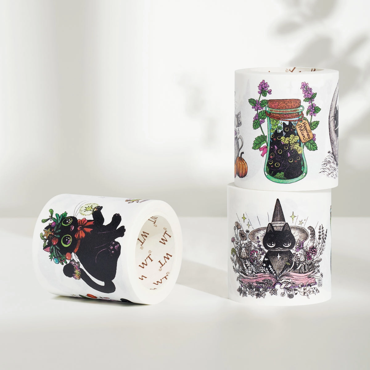 large Midnight Mischief Washi Tape Sticker Set